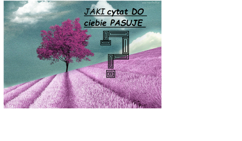 Jaki cytat do ciebie pasuje ?