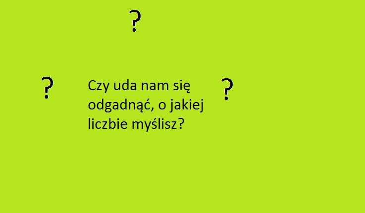Czy uda nam się odgadnąć, o jakiej liczbie myślisz?
