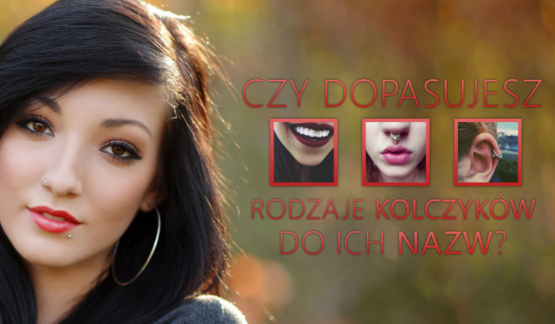 Czy dopasujesz rodzaje kolczyków do ich nazw?