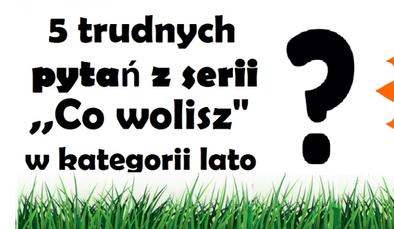 5 pytań z serii ,,Co wolisz’ w kategorii lato