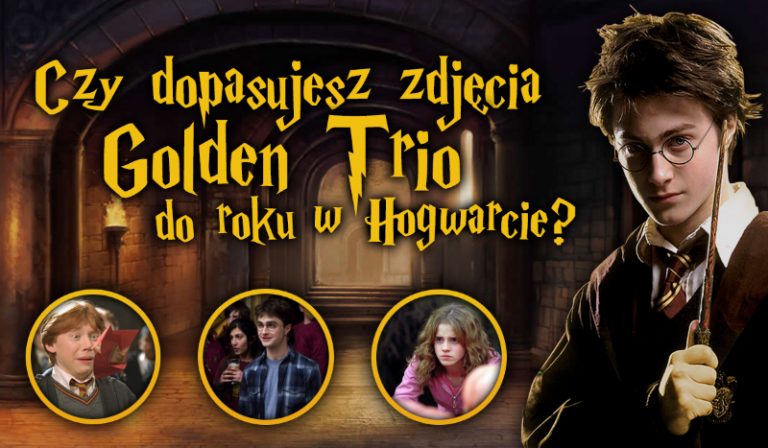 Czy dopasujesz zdjęcia Golden Trio z „Harry’ego Pottera” do roku w Hogwarcie, na który uczęszczali?