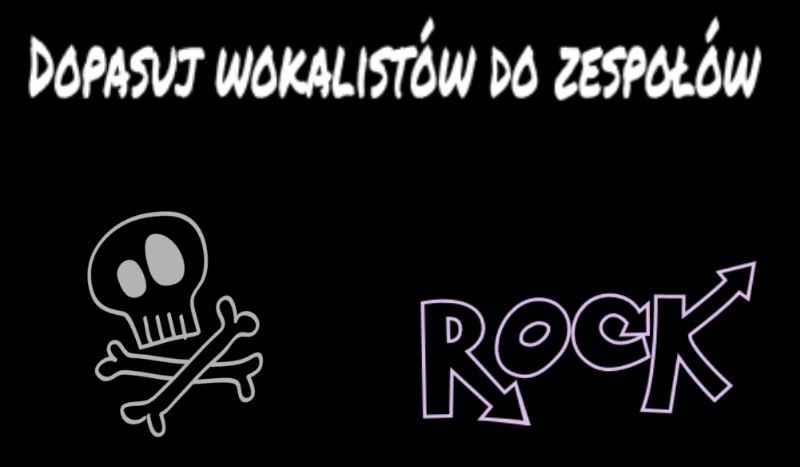 Dopasuj wokalistów do zespołów.