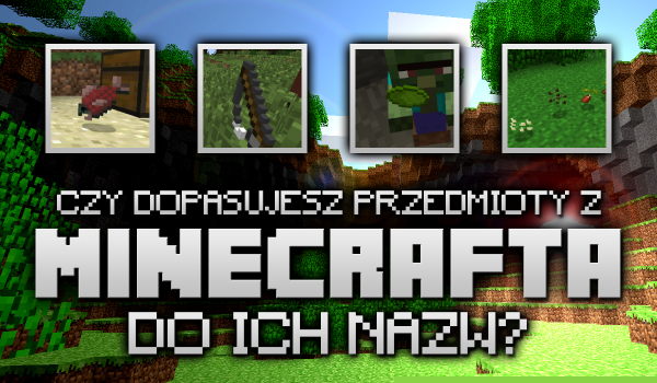 Czy uda Ci się dopasować przedmioty z Minecrafta do ich nazw?