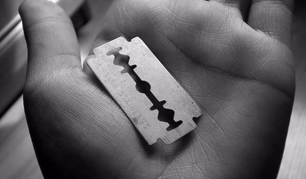 Girl with a razor blade #3