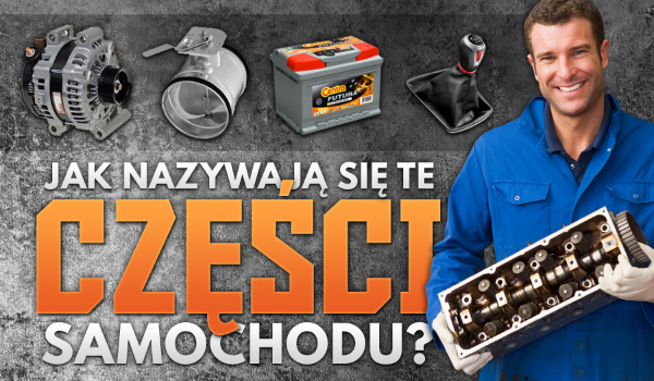 Czy wiesz jak nazywają się te części samochodu?