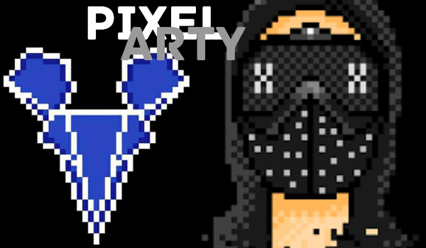 pixel arty – biała pantera