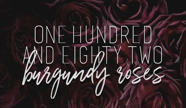 One hundred and eighty-two burgundy roses #One rose