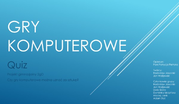 Quiz o grach komputerowych