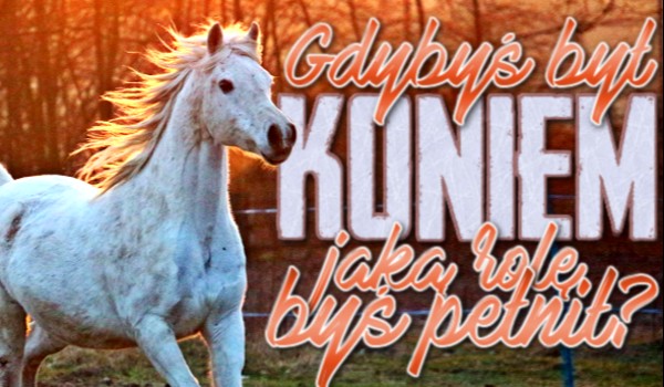 Gdybyś był koniem, jaką rolę byś pełnił?