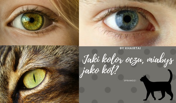 Jaki kolor oczu miałbyś, jako kot?