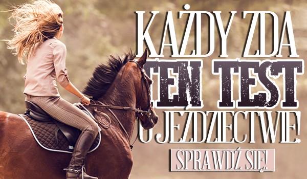 Każdy zda ten test o jeździectwie!