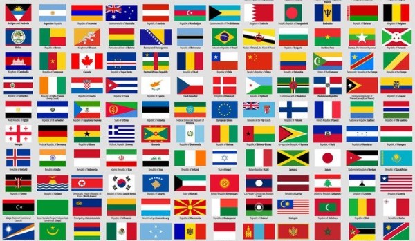 Dopasuj flagi do ich państw.