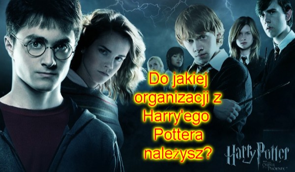 Do jakiej organizacji z Harry’ego Pottera należysz?