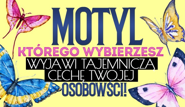 Motyl, którego wybierzesz ujawni tajemniczą stronę Twojej osobowości!