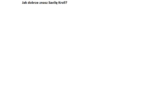 Jak dobrze znasz Savilę Kroll?