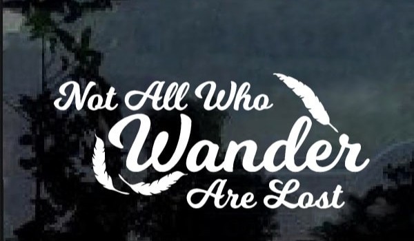 Not all  who wander are lost #7