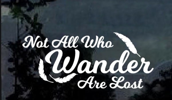 Not all  who wander are lost #2