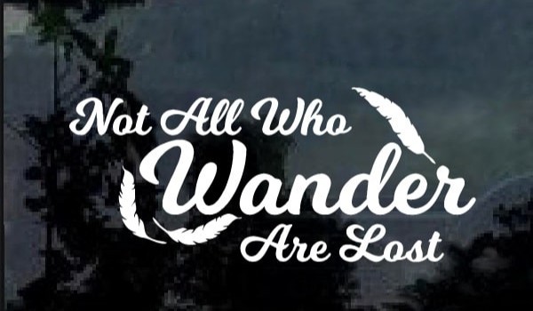 Not all  who wander are lost #3