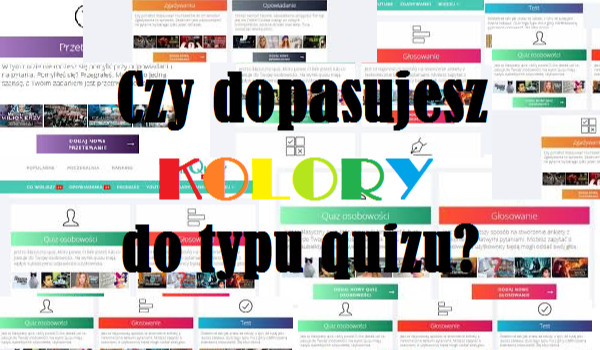 Czy dopasujesz kolory do typu quizu?