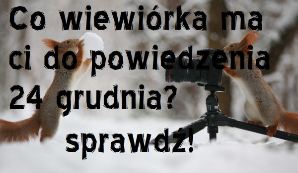 Co wiewiórka ma do powiedzenia ci ludzkim głosem w święta?