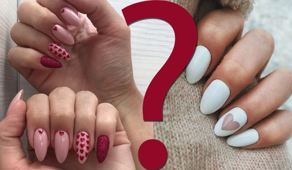 Które paznokcie z motywem walentynkowym są ładniejsze?