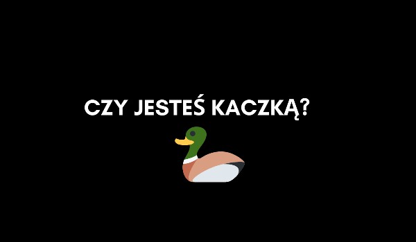 Czy jesteś kaczką?