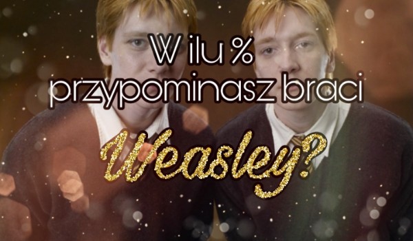 W ilu procentach przypominasz Freda I George’a Weasley?