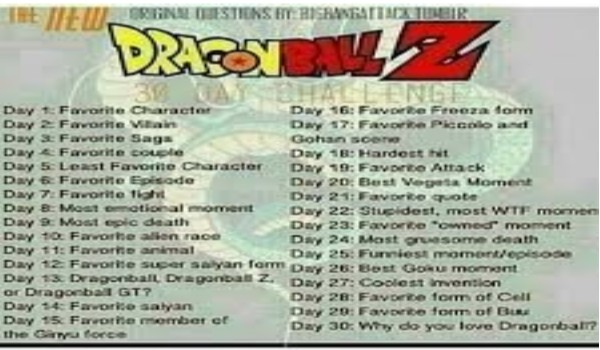 30 Days Dragon Ball CHallenge – Day 14