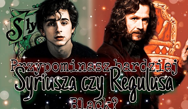 Przypominasz bardziej Syriusza czy Regulusa Black?