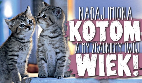 Nadaj imiona kotom, a my zgadniemy Twój wiek!