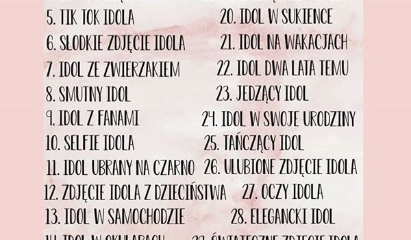30 dni idola challenge 22#