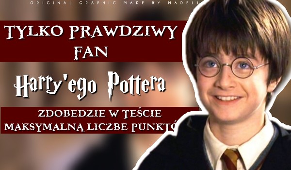 Tylko prawdziwy fan Harry’ego Pottera zdobędzie w tym teście maksymalną ilość punktów!