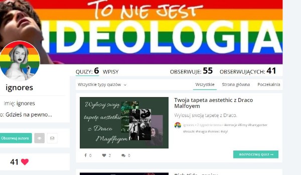 Ocenianie profili – ignores