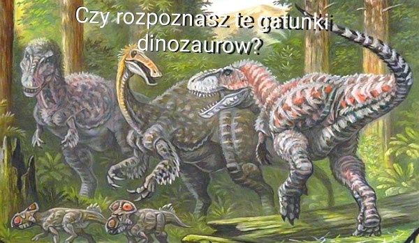Czy rozpoznasz te gatunki dinozaurow?