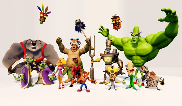 Czy rozpoznasz wszystkie postacie z gry Crash Bandicoot?
