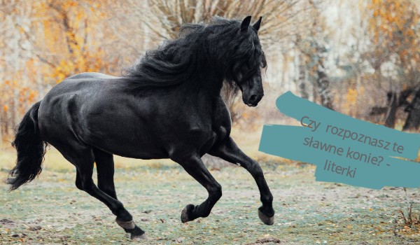 Czy rozpoznasz te słynne konie? – literki
