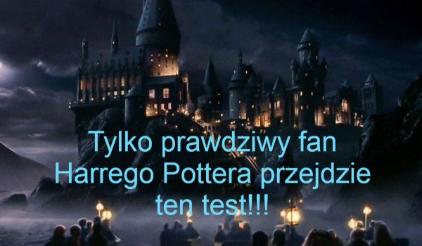 Tylko prawdziwy fan Harrego Pottera przejdzie ten test!!!
