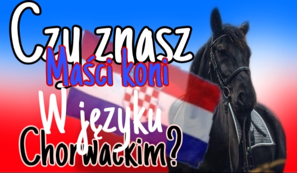 Czy znasz maści koni w języku Chorwackim?