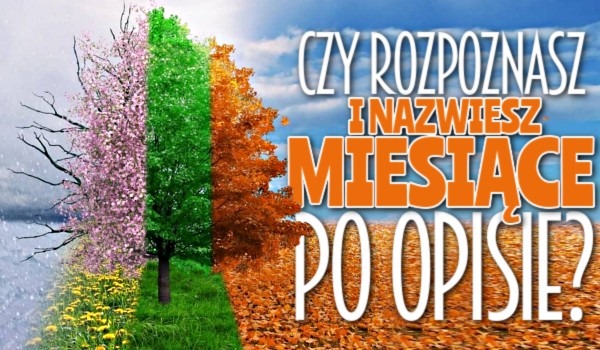 Rozpoznasz i nazwiesz miesiące po opisie?