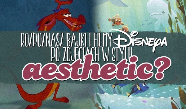 Czy rozpoznasz bajki i filmy Disneya po zdjęciach w stylu aesthetic?