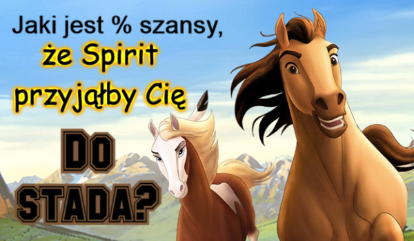 Jaki jest procent szansy, że Spirit przyjąłby Cię do stada, gdybyś był koniem?