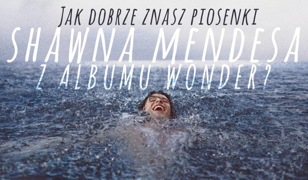 Jak dobrze znasz piosenki Shawna Mendesa z albumu „Wonder”?