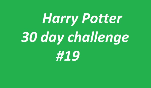 Harry Potter 30 day challenge #19