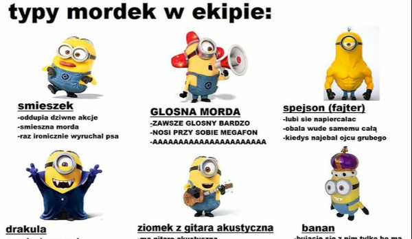 Którym typem minionka w ekipie jesteś???