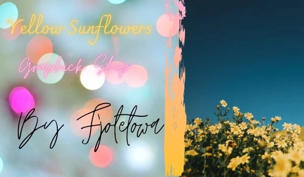 Yellow Sunflowers. Gaphick Shop. By Fjoletowa. ||Tła do oddania.