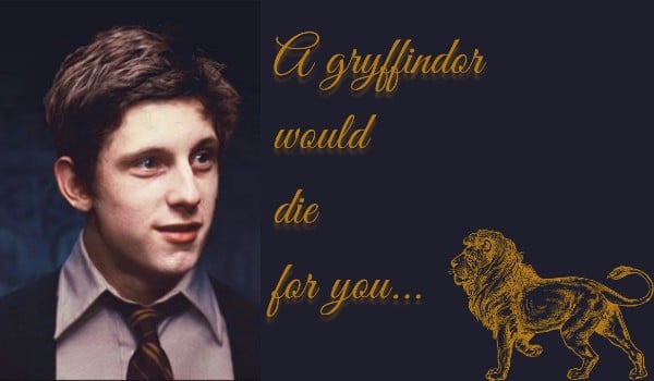 A gryffindor would die for you… ~ One shot