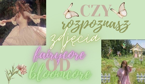 Czy rozpoznasz zdjęcia fairycore od bloomcore?