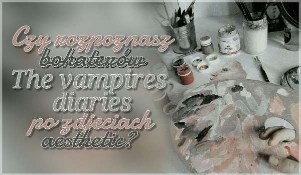 Czy rozpoznasz bohaterów The vampires diaries po zdjęciach aesthetic?