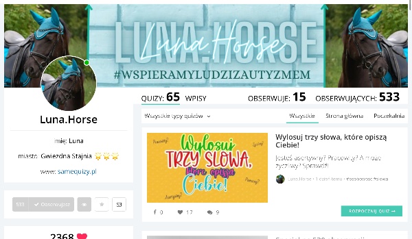 Ocenianie profili – Luna.Horse