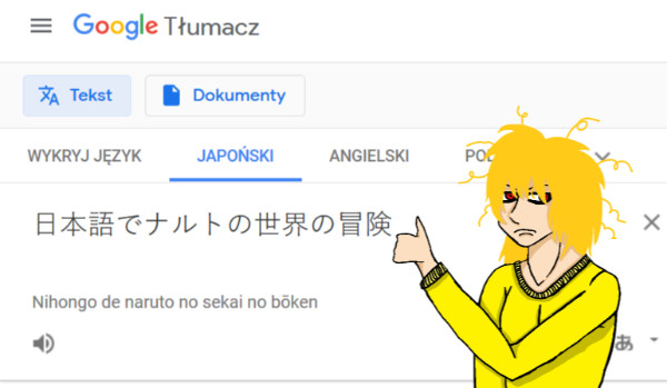Przygoda w świecie Naruto po japońsku #2 (crossover z Tłumacz Google)
